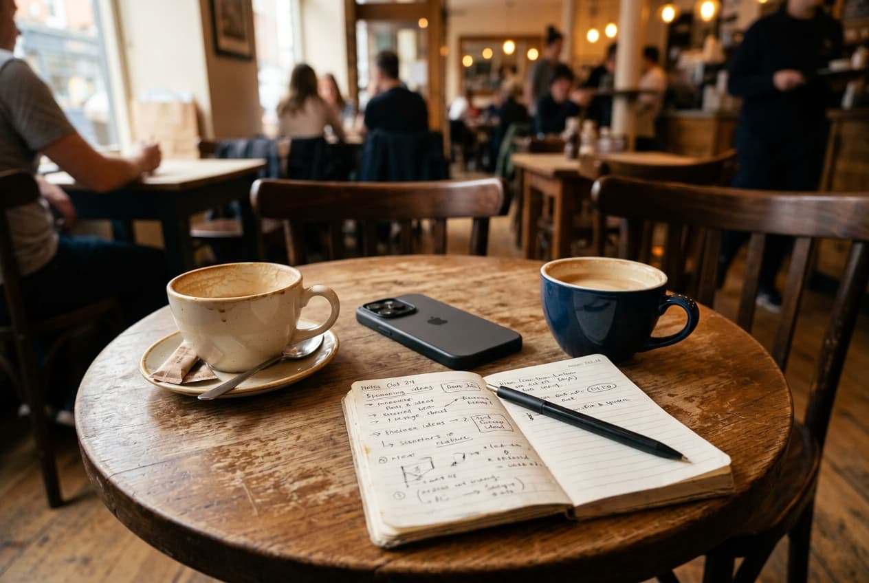 Conversación profesional auténtica como inspiración de contenido