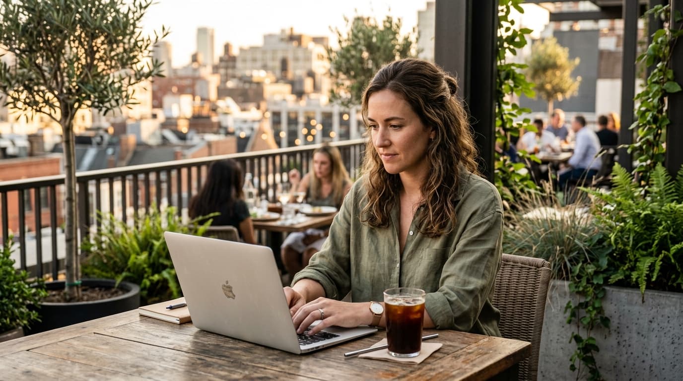 Profesional creando contenido auténtico para LinkedIn