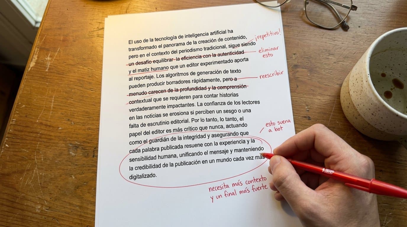 Cómo escribir posts de LinkedIn que no parezcan hechos por IA (guía 2026)