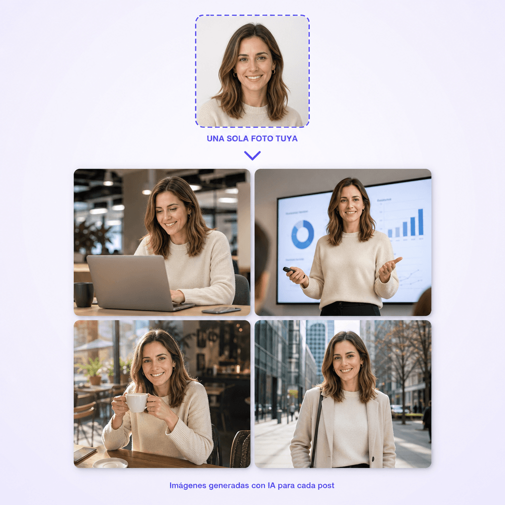 Grid de imágenes generadas con IA
