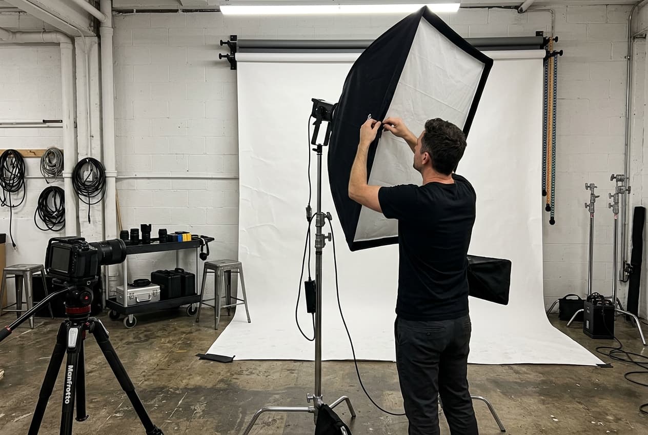 Sesión de fotografía profesional de estudio